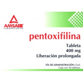 Pentoxifilina c/30 tabs. l.p. 400 mg