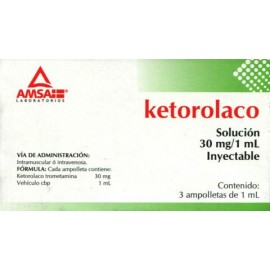 Ketorolaco im/iv c/3 amp. 30 mg.