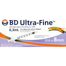 Jga. bd c/10 0.3ml. 31x8 insulina ultra-fine