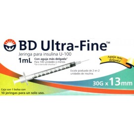 Jga. bd c/10 1ml. 30x13mm insulina ultra-fine