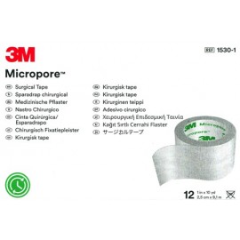 Microporosa 1 2.5cm blanca