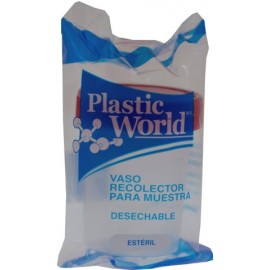Vaso roscado esteril plastic world 100 ml